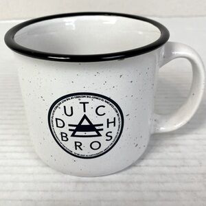 Dutch Bros Ceramic Black/White Speckled Camp Mug 18oz